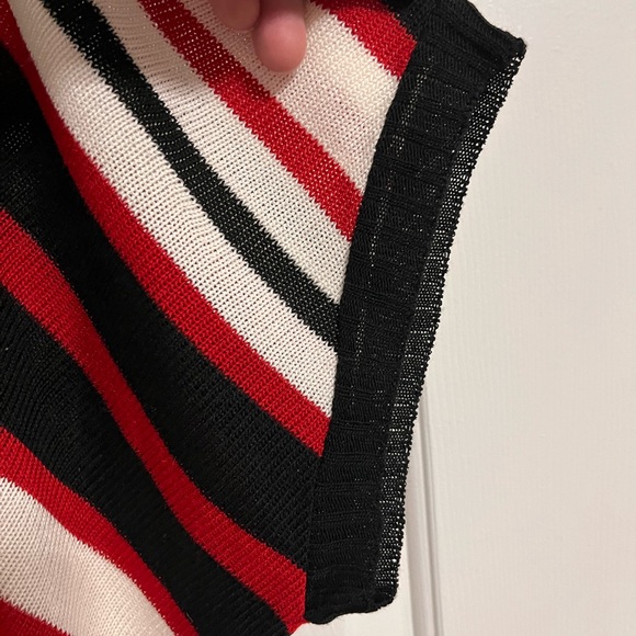 Vintage Striped Knitted Short Sleeved Sweater - Picture 4 of 10